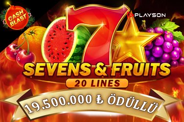 Sevens&Fruits: 20 lines